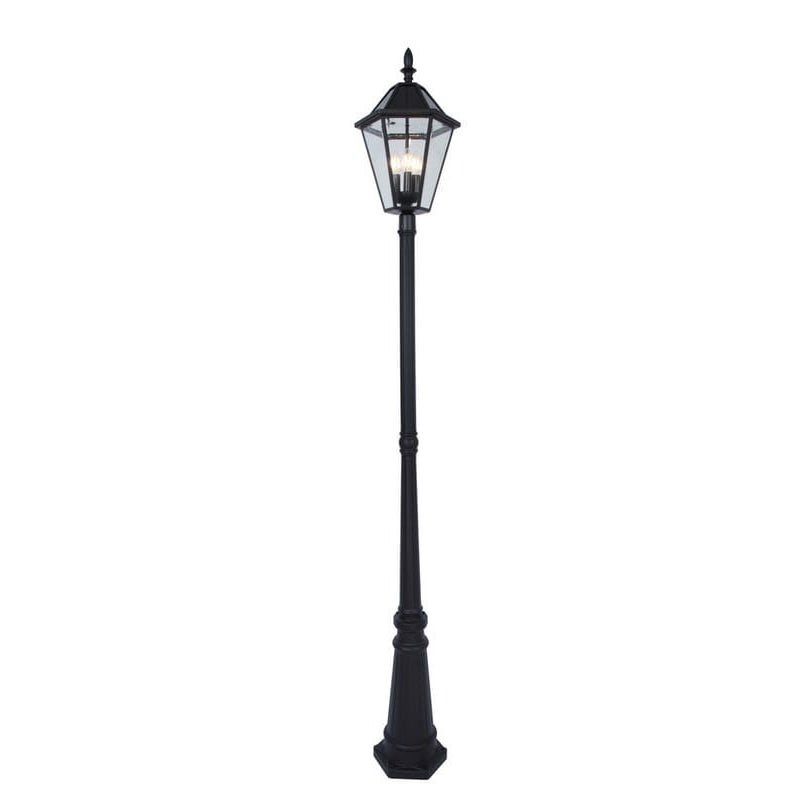 Latarnia ogrodowa solarna London brązowo-biała 3xE12x6W IP44 wym: 227 x 31 x 31 cm aluminium Lutec