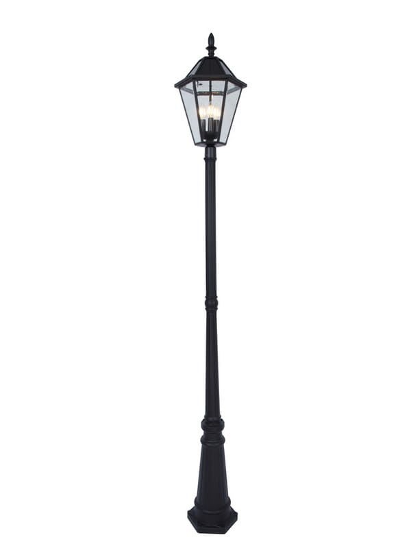 Latarnia ogrodowa solarna London brązowo-biała 3xE12x6W IP44 wym: 227 x 31 x 31 cm aluminium Lutec