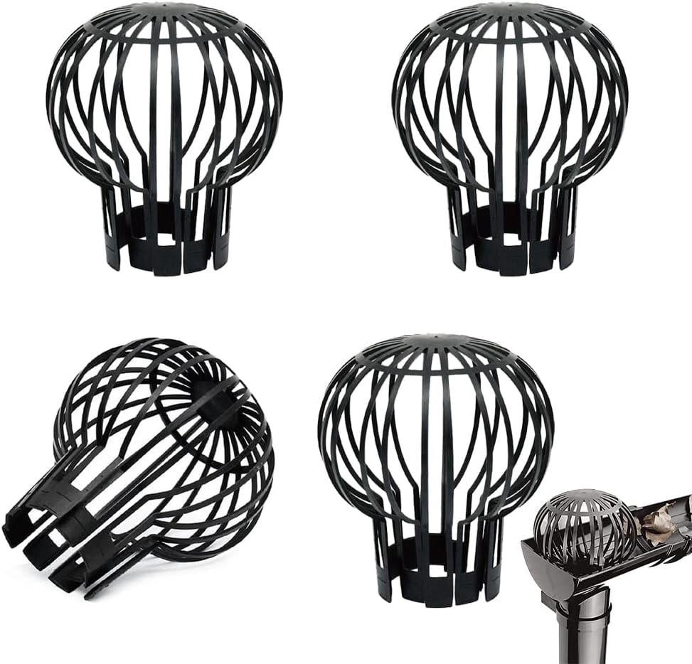 4 sztuki wpustu dachowego Crapaudine, filtr rynnowy, plastikowe osłony rynnowe zapobiegające przedostawaniu się liści, filtr do rynny