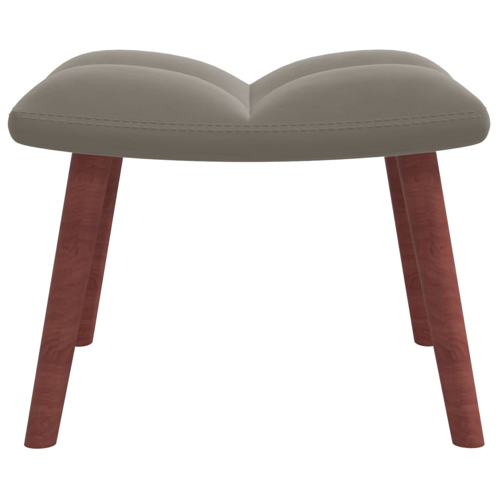 Chaise à bascule | Fauteuil à bascule | Fauteuil de relaxation avec repose-pied Gris clair Velours819595 - 7