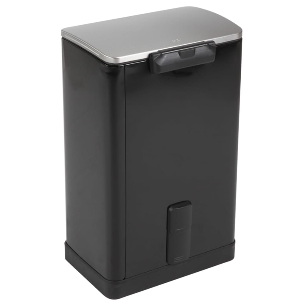 Cubo de pedal E-Cube 40 L negro mate | Leroy Merlin