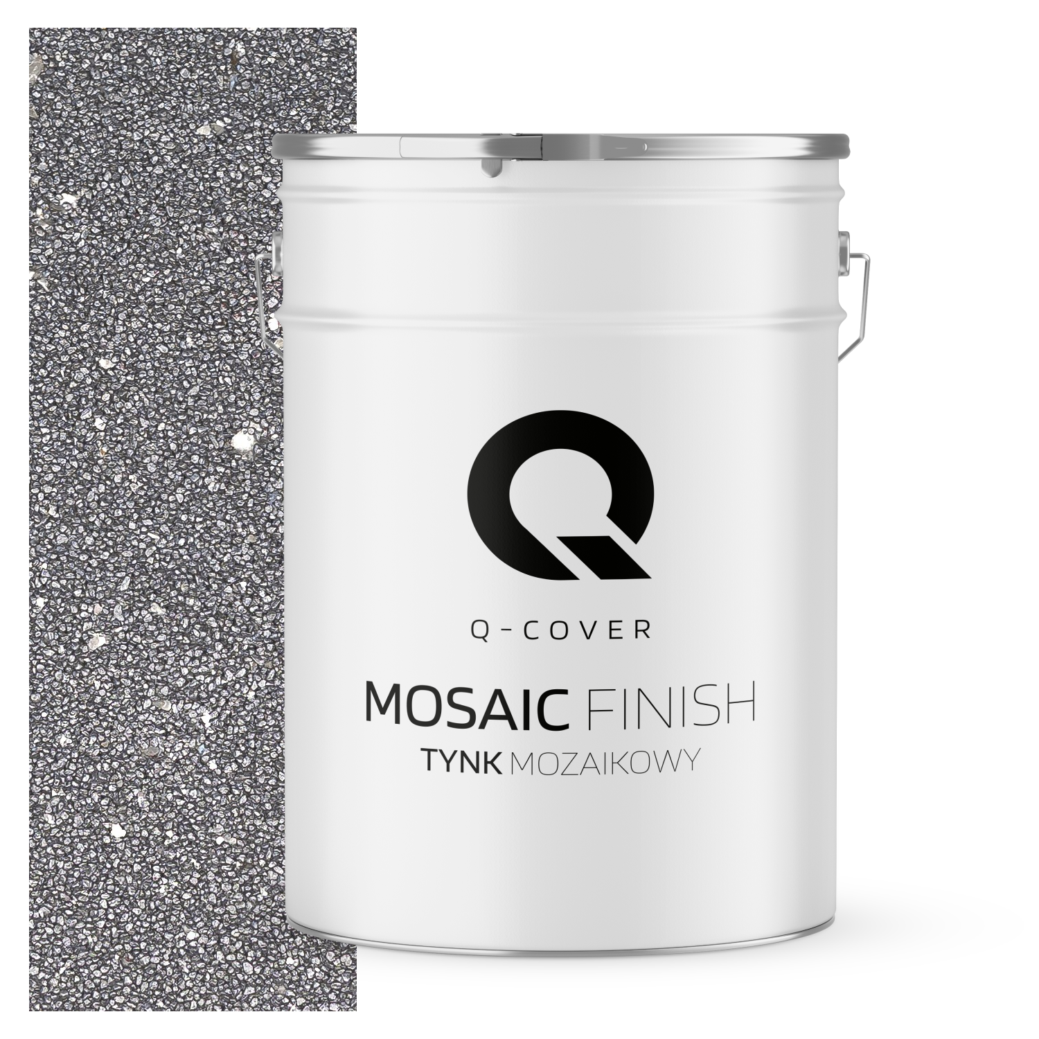 Tynk Mozaikowy Q-Cover Srebrny ze srebrną miką M54 25KG