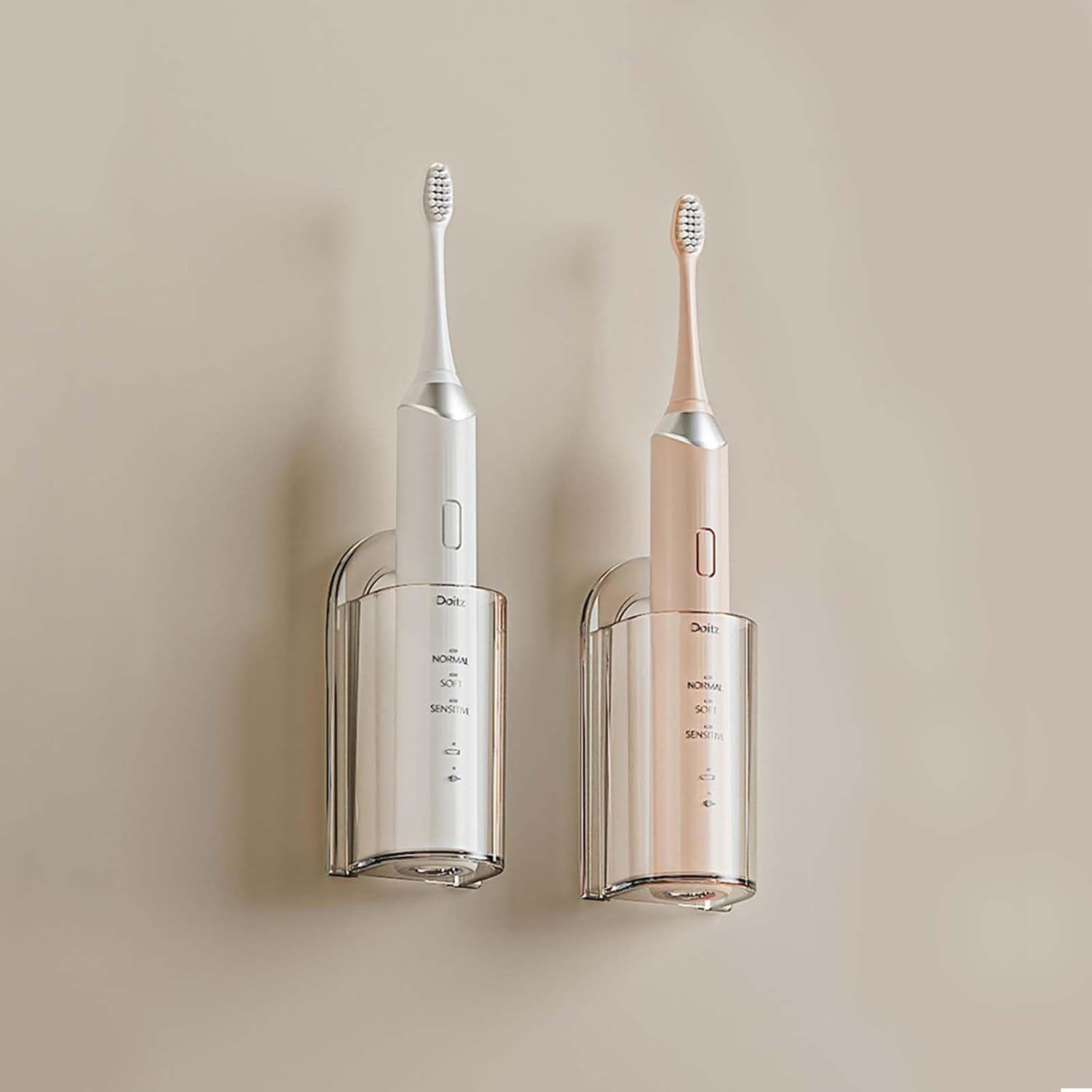 PYJLBX Lot De 2 Porte-brosses à Dents Autocollants - Porte-brosse à Dents Mural - Sans Perçage - Porte-brosse à Dents électrique Pour Salle De Bain