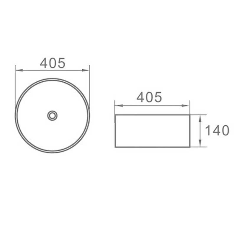 Vasque à poser ronde en céramique DAVIA Ø40.5 cm - 7