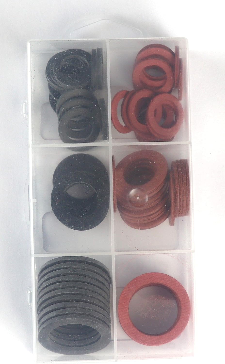 COMAP Coffret de 70 joints d'étanchéité fibre et caoutchouc pour raccord - Dimensions 20x27, 15x21, 26x34 - S279506 - 4