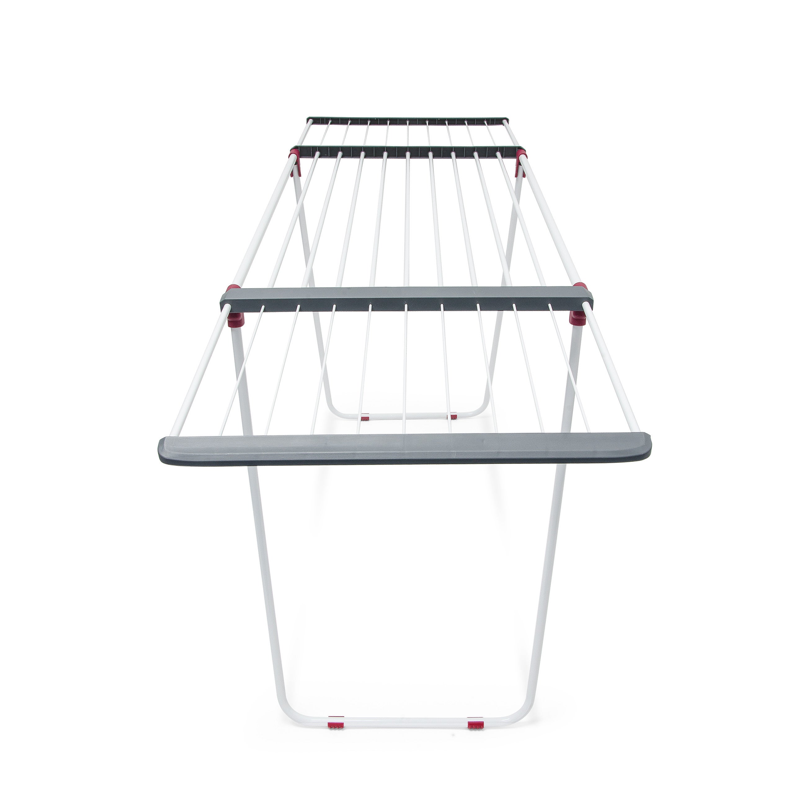 Séchoir à linge sur pied rétractable pour intérieur/extérieur avec rallonges, blanc et gris, Relaxdays - 8