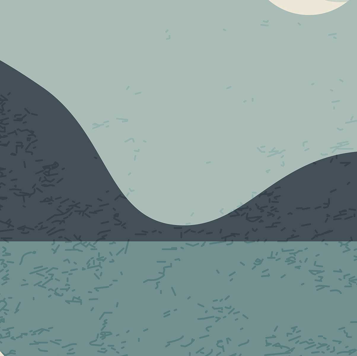 Cartel Orilla bajo la luna - 40x60cm - made in France - 3