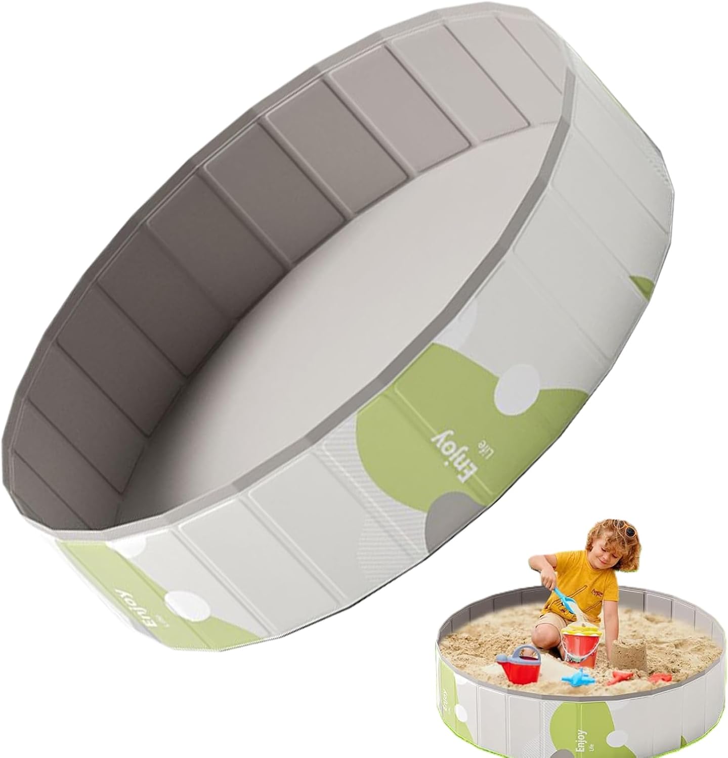 Piscine Pliable Pour Chien 80 Cm – Pataugeoire Non Gonflable En PVC, Baignoire Portable Pour Animaux Et Bébés, Antidérapant