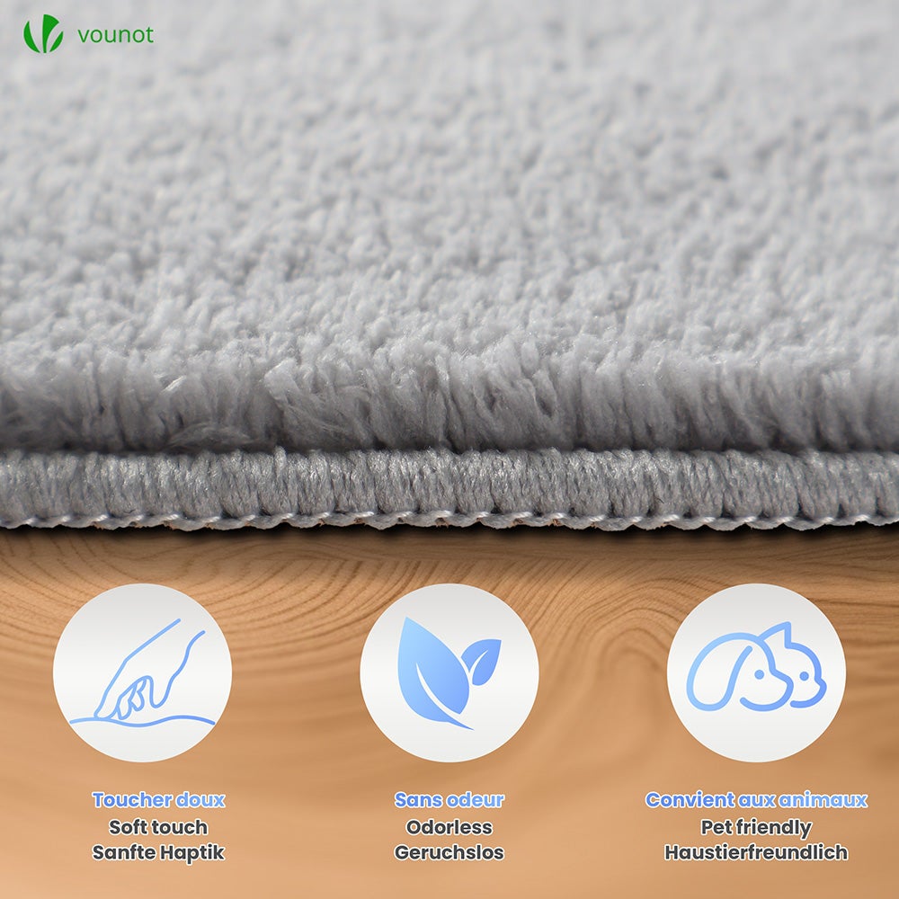 VOUNOT® Alfombra Moderna para Salón 200x300 cm, Gris - 2
