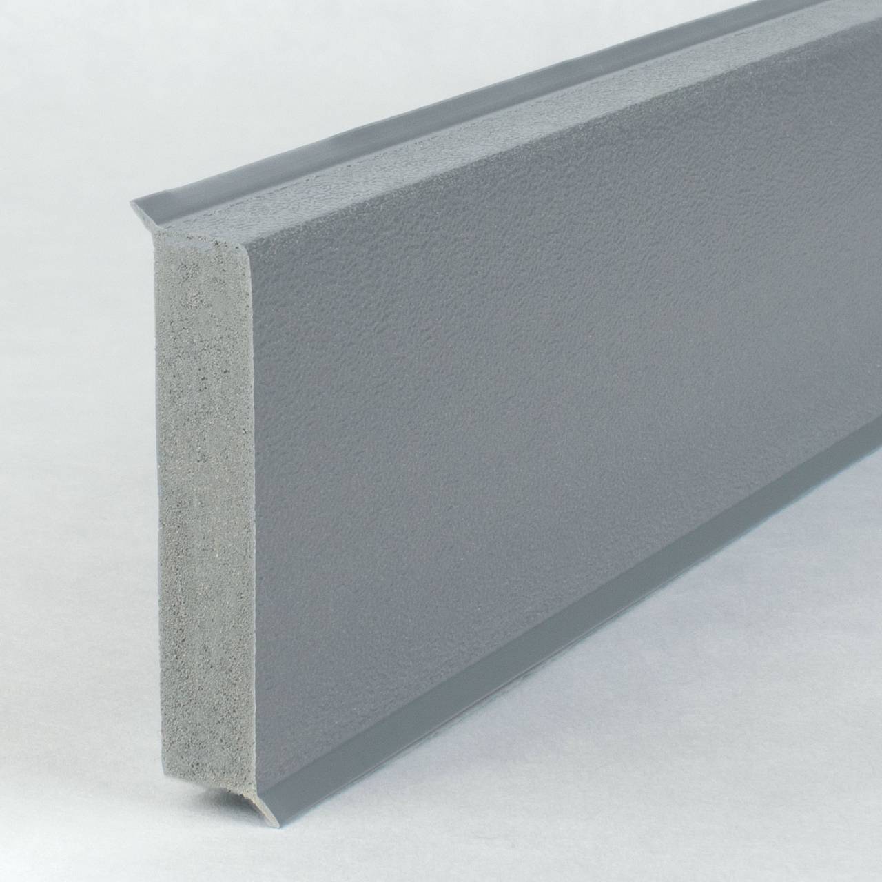 Plinthe Mousse rigide PVC Gris Clair 12 x 60 x 2500 mm Grainé Hydrofuge ...