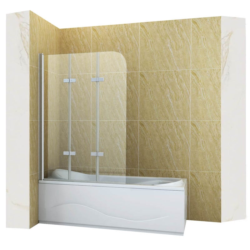 SILLA Parawan nawannowy MARION 3-skrzydłowy uchylny 120x140 cm ruchomy złoty