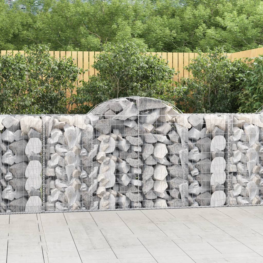 Kosze gabionowe, 14 szt, 200x50x100/120cm, galwanizowane żelazo vidaXL