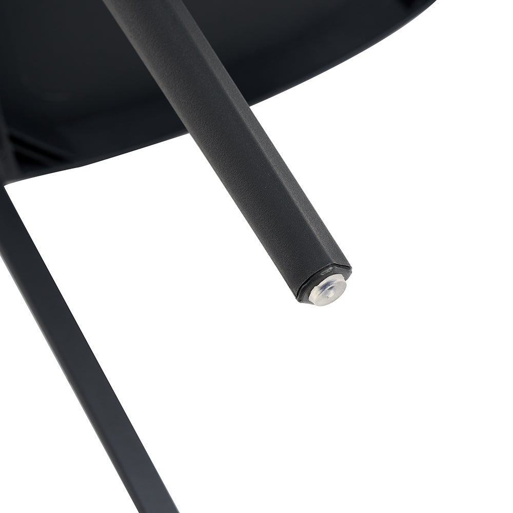 Lot de 4 chaises Trixy de jardin empilables en polypropylène avec fibre de verre noir anthracite - 4