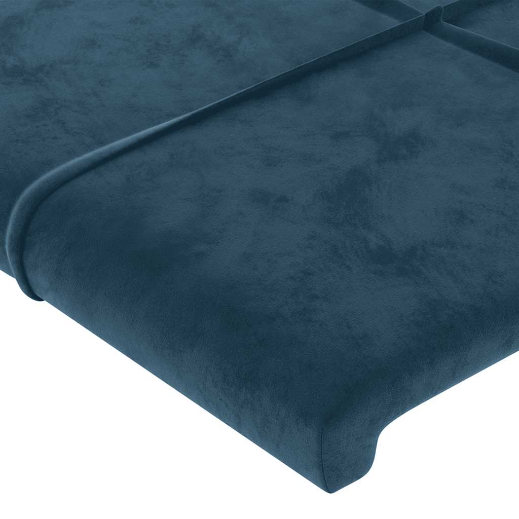 Cabecero con orejas de terciopelo azul oscuro 203x23x118/128 cm vidaXL - 4