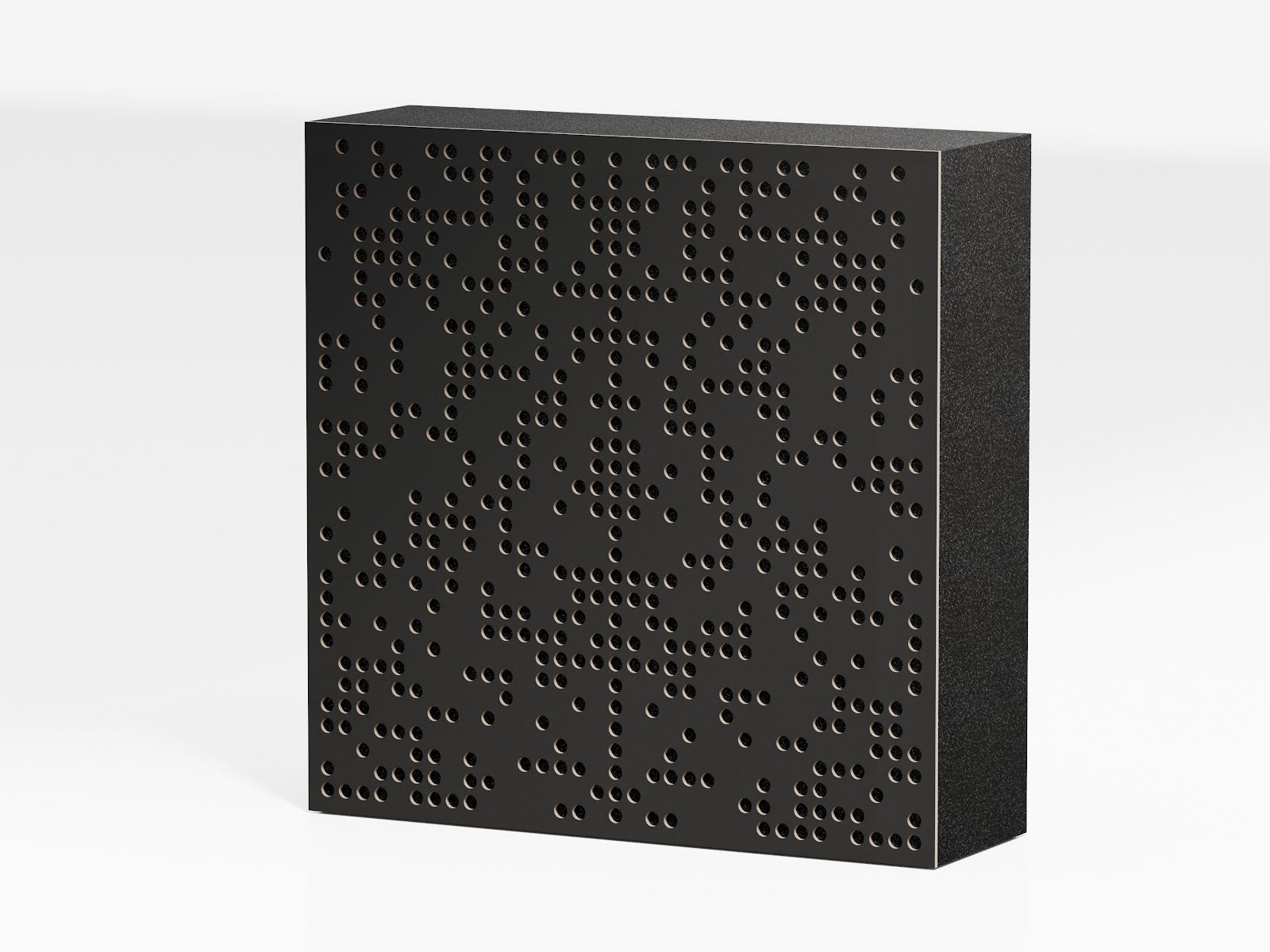 Lot de 2 Panneaux acoustiques AbFuser BINAR absorbants-diffusants 50x50x12cm -0,5 m² surf.totale -MDF perforé laminé et mousse acoustique -Noir - 2