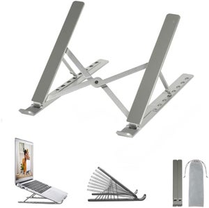 Supporto pieghevole per computer portatile, in alluminio, per scrivania, per computer portatile, pieghevole, antislip