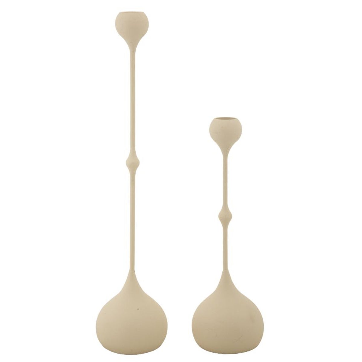 Świecznik Beniamino, Stal, Beżowy, Seven Design
