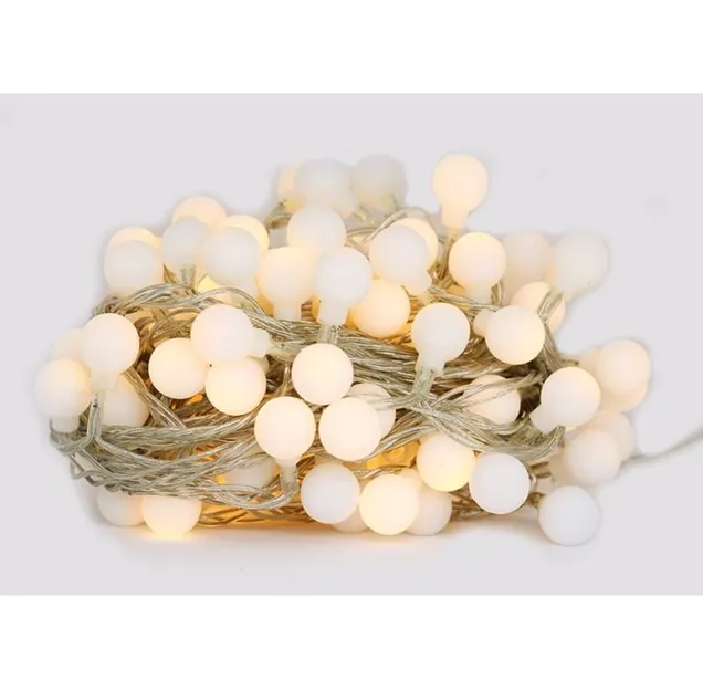 Girlanda LED 10 metrów 100 kul ciepła biel (lampki choinkowe)