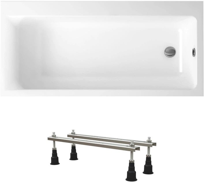 Wanna akrylowa Helmken Seraphina 160x80 prawa z akrylu lanego, ze wzmocnionym korpusem + Nóżki / 3512160RZ