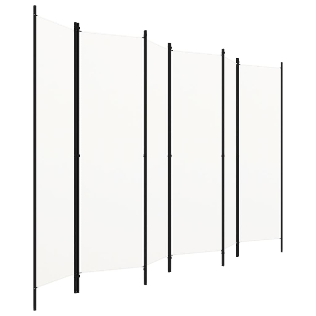 Paravento a 6 Pannelli Bianco 240x180 cm
