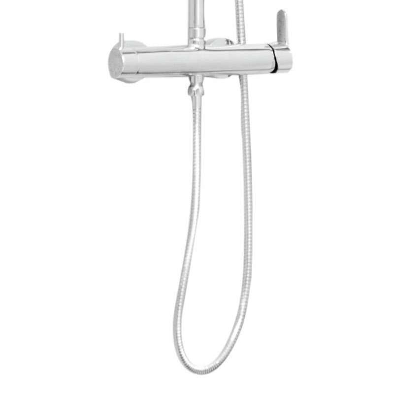 Colonne de Douche DUERO Chromée - Ensemble de Douche Design Moderne avec Douche de Tête et Douchette à Main - 4