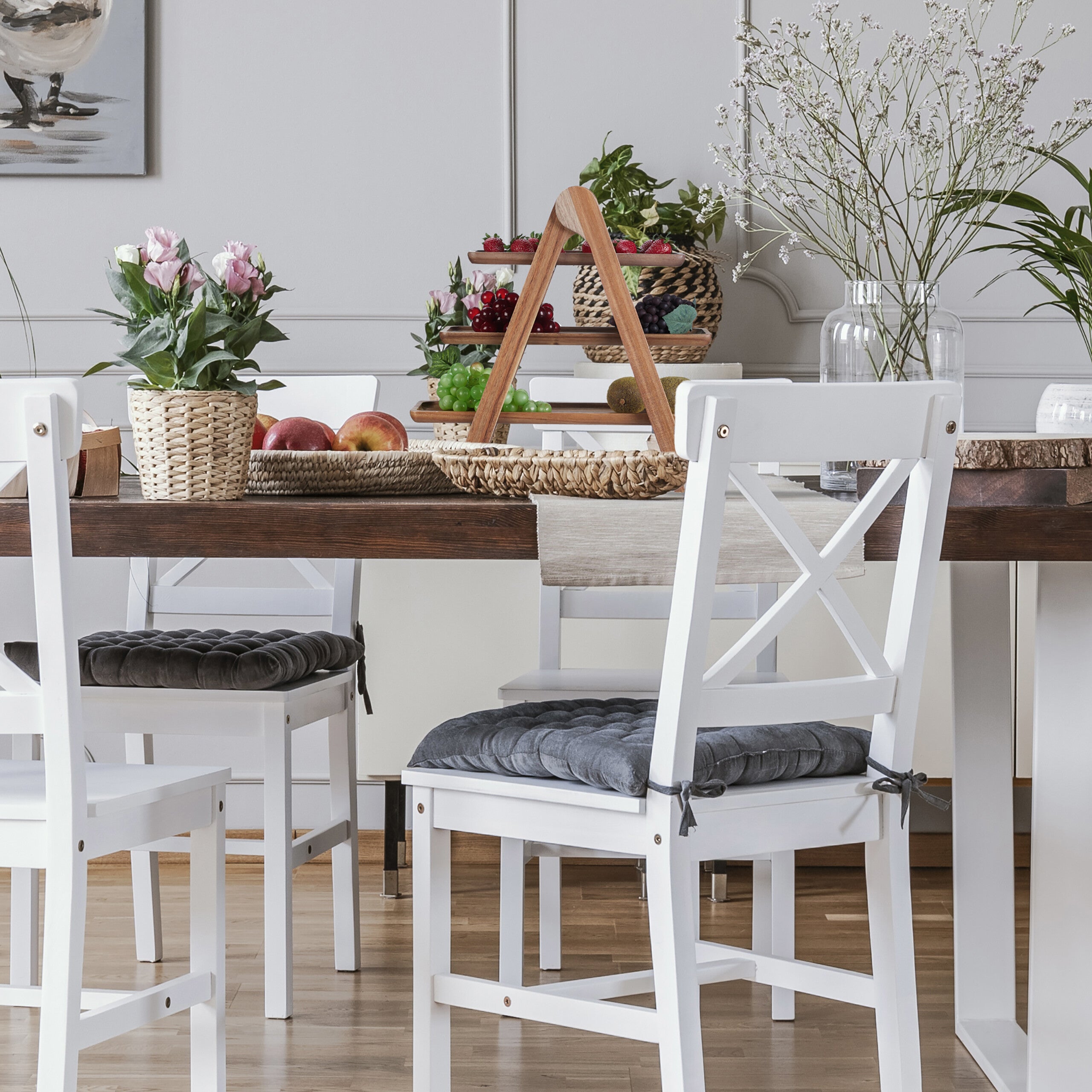 Alzata In Legno Di Acacia A 3 Piani - Porta Dolci, Snack E Formaggi - Design A Scala