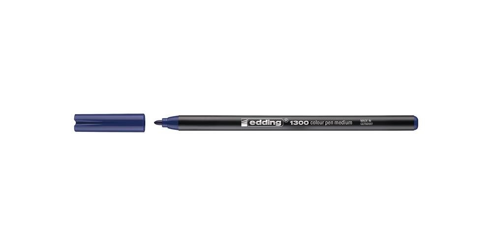 Lot De 2 Feutres Edding 1300 Noir - Pointe Moyenne Ronde 2 Mm - Pour Coloriage, Dessin, Bullet Journal, Mandalas