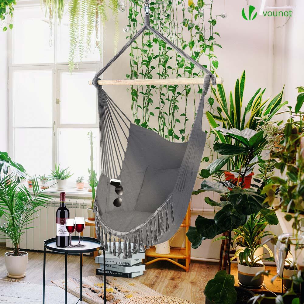 Poltrona Sospesa da Giardino Cuscini, Sedia Amaca Altalena