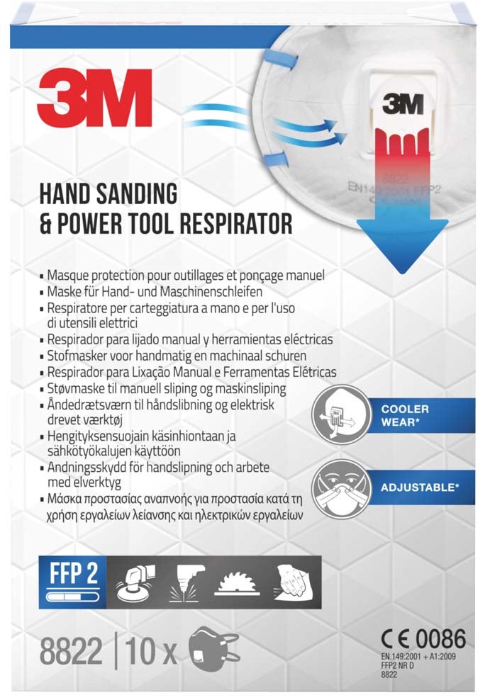 8822 - Masque Anti-Poussières avec Valve 3M™ Cool Flow™ FFP2 - 2