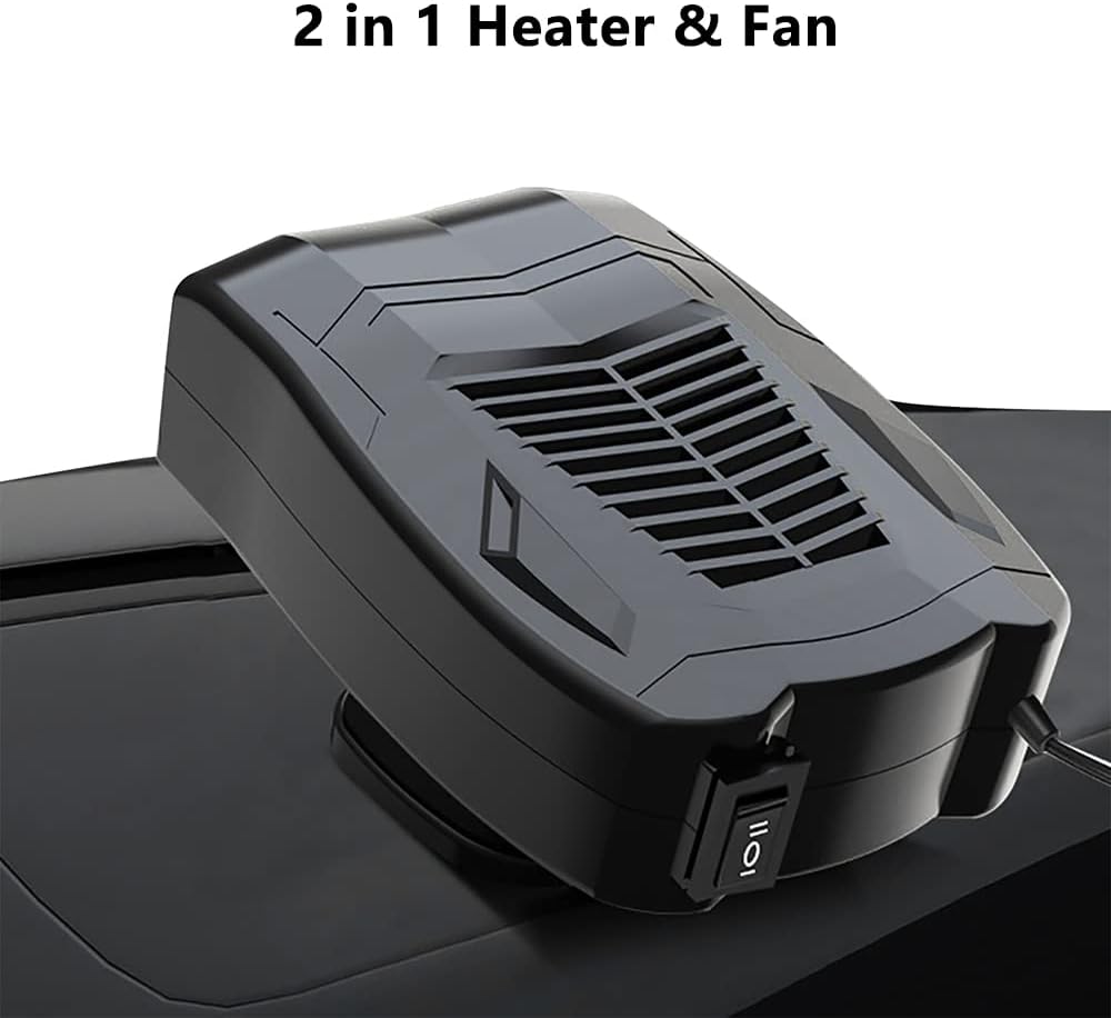 Przenośny ogrzewacz samochodowy, odmrażacz szyby przedniej, odmrażacz szyb, regulowany w zakresie 360°, 12 V - 3