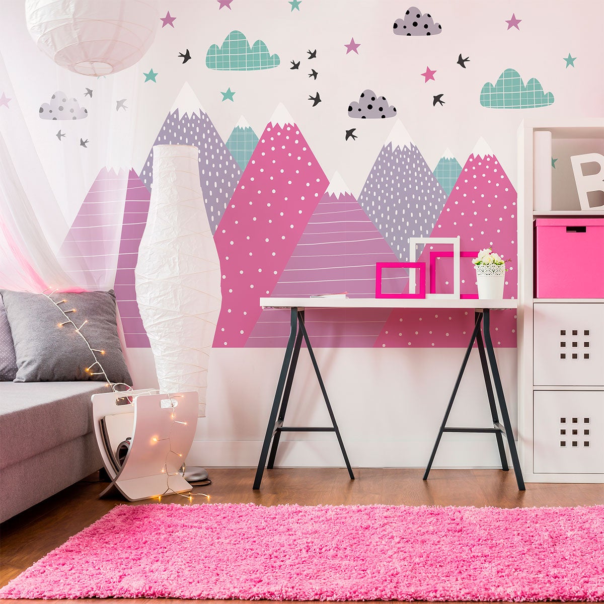 Adesivo bambino di montagna scandinavo unika - Sticker adesivo - adesivi murali - 120x180cm - 3