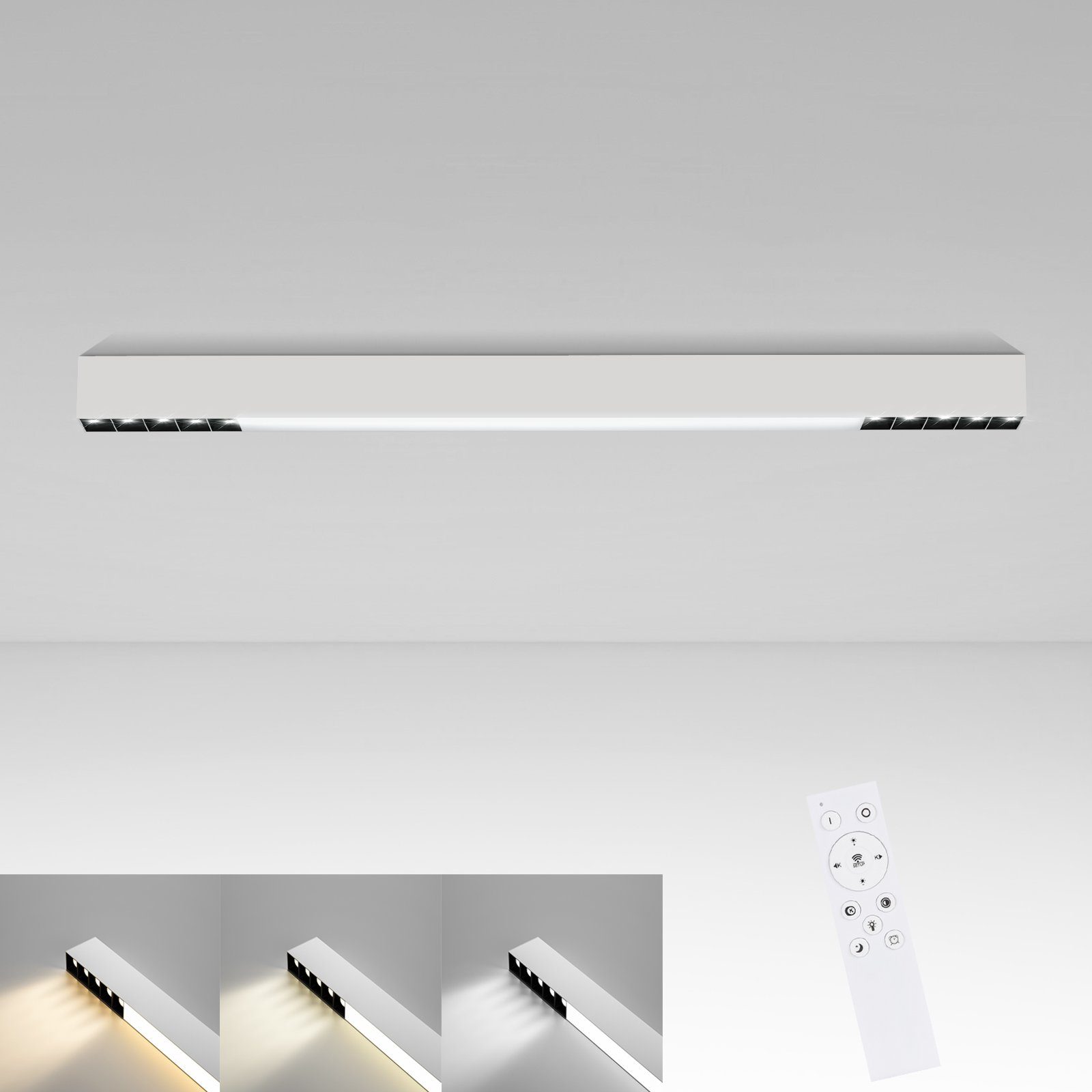 Lampada in Alluminio Intec da Soffitto 2 Punti Luce Orientabili Bianco