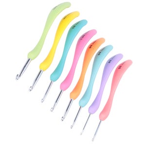 Crochets de 4 mm, poignées souples ergonomiques pour mains arthritiques, outil de crochet léger et confortable, outil de crochet pour tricot adapté aux débutants (4 mm