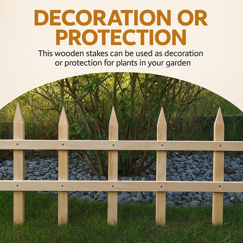 Lot de 15 piquets de chantier en bois traité, 40 cm - 4