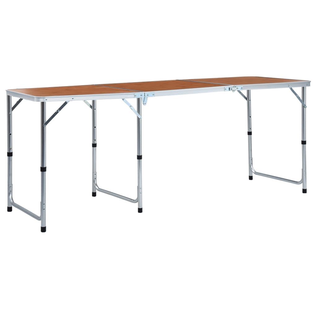 Mesa de camping plegable de aluminio 180x60 cm vidaxl