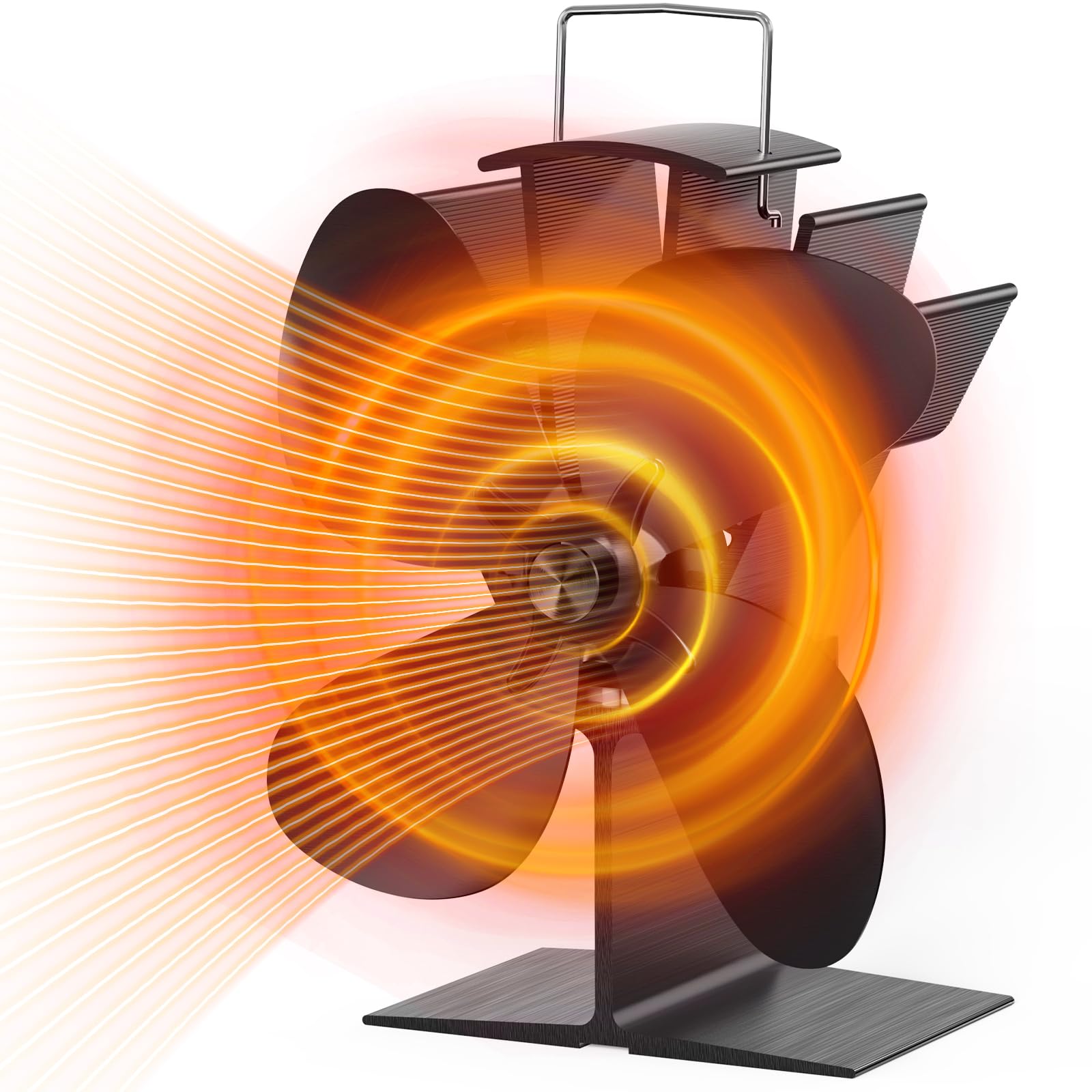 Ventilateur Pour Poêle à Bois WHDPETS – Noir, Neuf, Avec Thermomètre