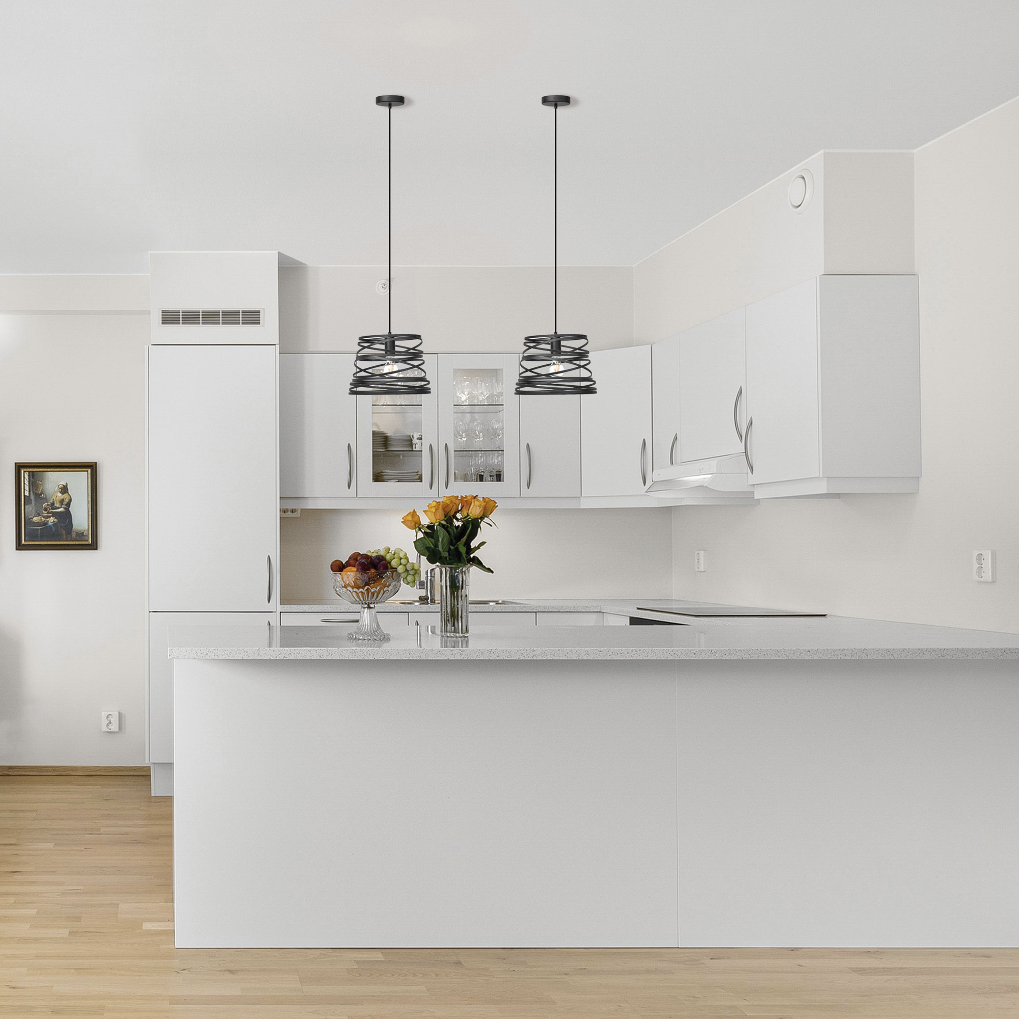 Suspension GLAM E27 60W Noir - 2