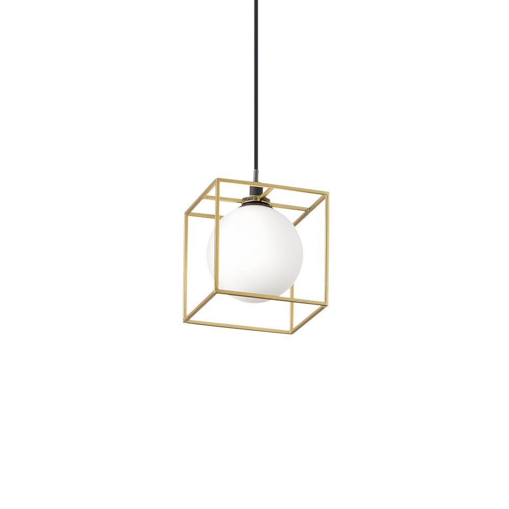 Ideal Lux  Suspension Lingotto 1 Ampoule Verre,Métal Laiton , Leroy Merlin