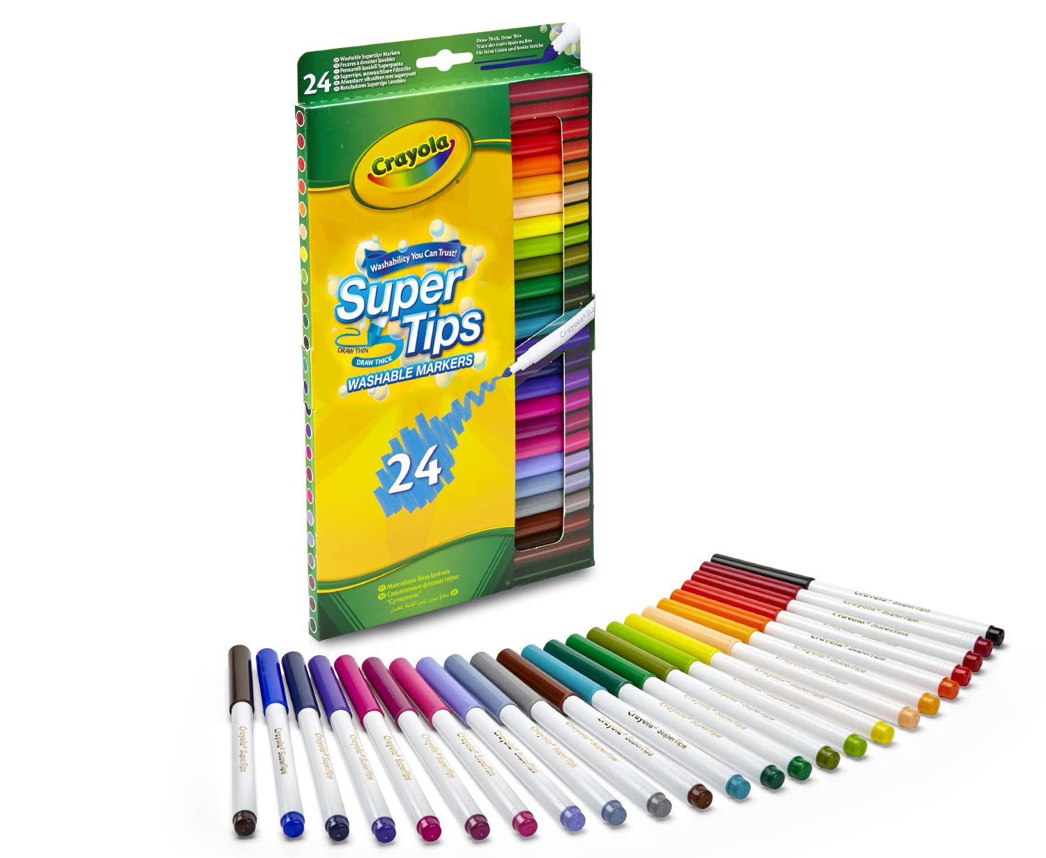 Crayola Caja 24 Rotuladores Súper Tips Lavables - Imagen 4