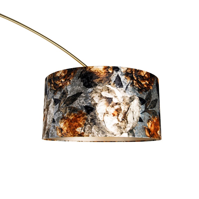 Lampada Ad Arco 210cm Nero - Paralume Tortora, LED Dimmabile Incluso, Interruttore A Pedale - Foto 6