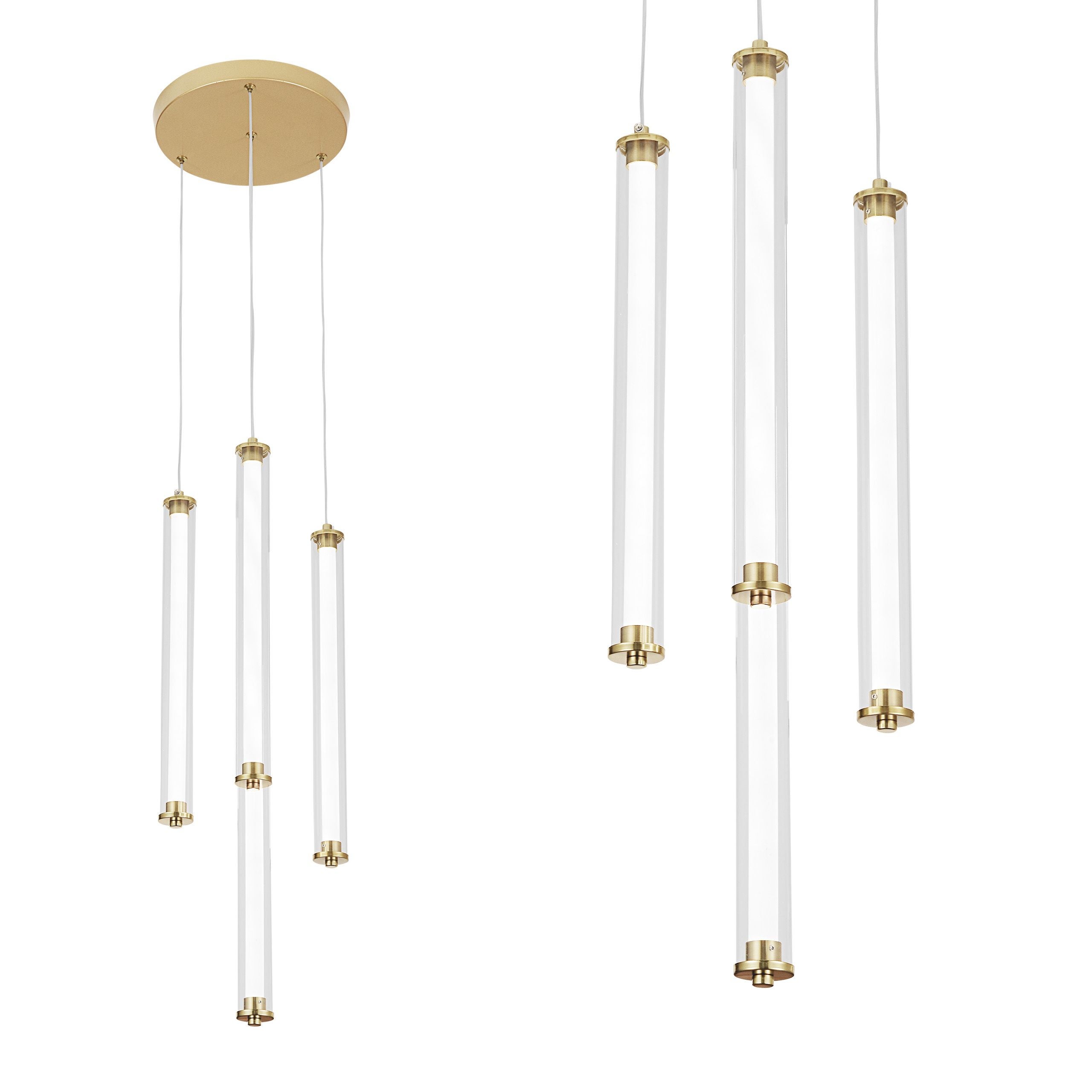 Lampa Sufitowa Wisząca Led Toolight Led G024-4Cpr Złoty
