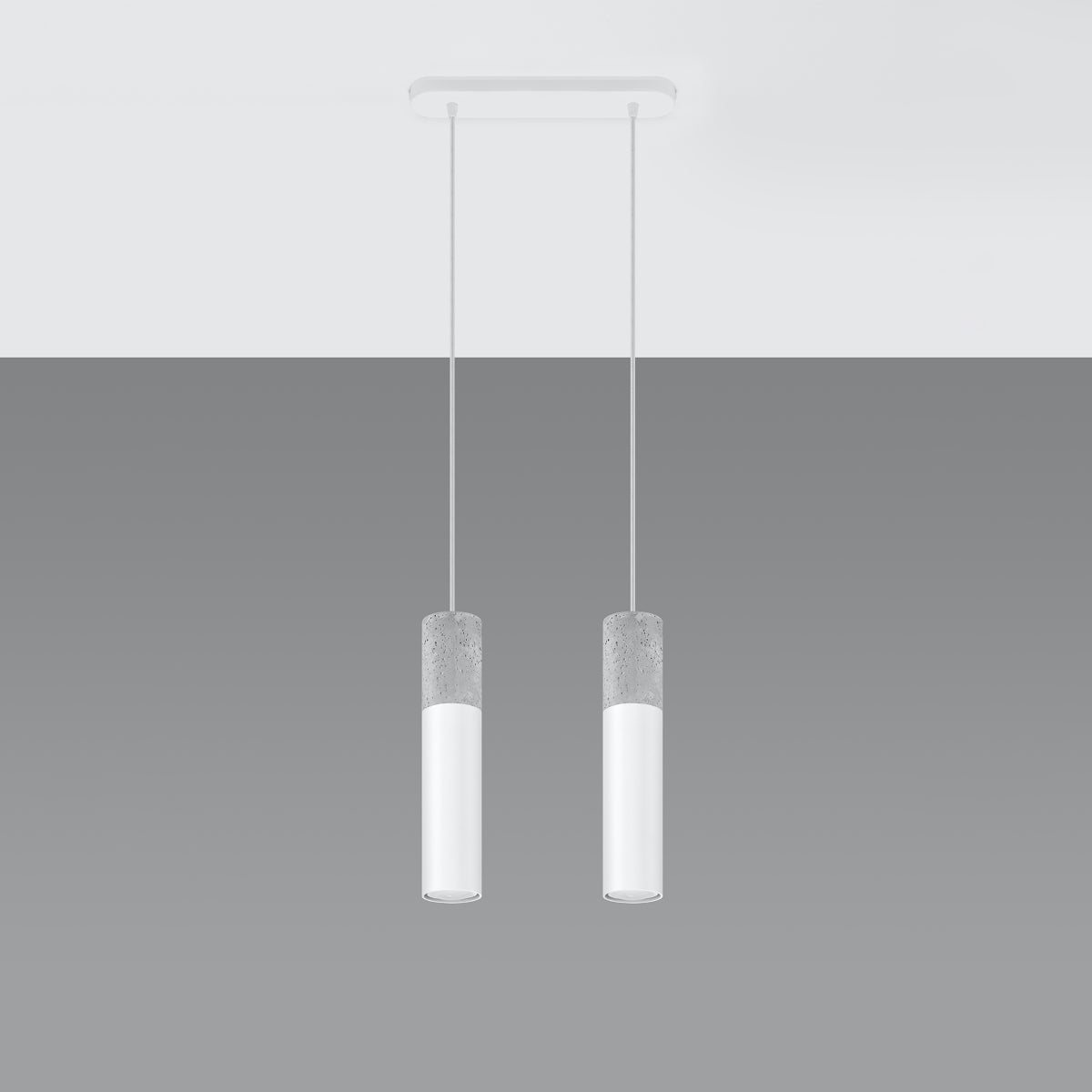 Lampa wisząca LUME 2 biały LED 4000K - 30x6x90cm Sollux