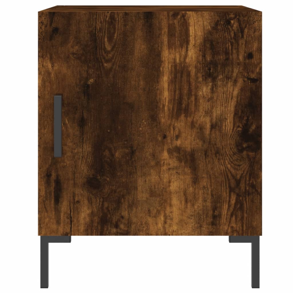 Maison Exclusive - Tables de chevet 2 pcs chêne fumé 40x40x50 cm bois d'ingénierie - 3