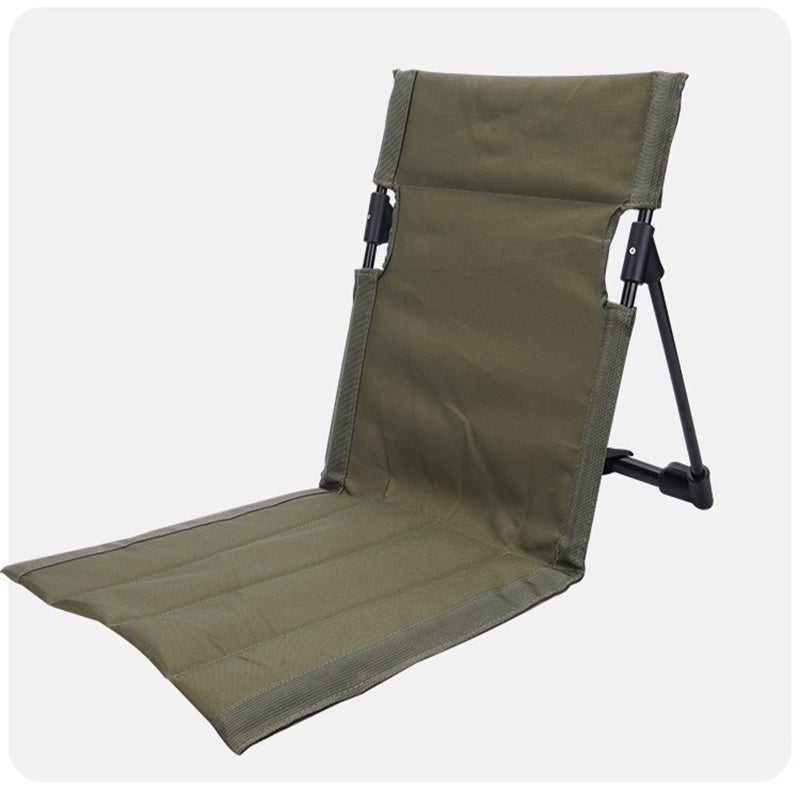 Składane krzesło plażowe, przenośne krzesło ogrodowe, krzesło relaksacyjne na zewnątrz, zieleń wojskowa, 39,5*38*39 cm