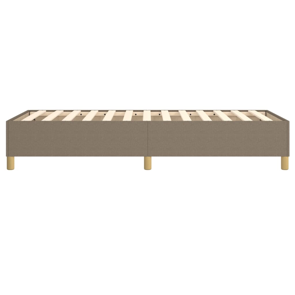 Cadre de lit à lattes, tissu, taupe, pour la chambre, 100 × 200 cm - 6