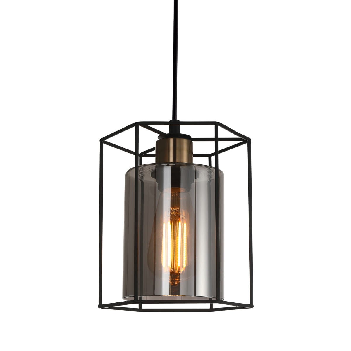 Lampa sufitowa wisząca Kalula czarna 1xE27x40W industrialna wym: 94,5 x 18 x 18 cm metal Italux
