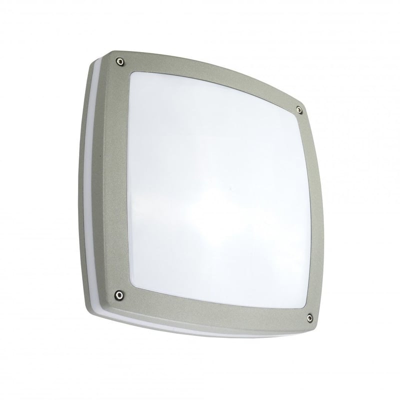 Plafon zewnętrzny Nex srebrny 2xE27x20W IP44 wym: 30 x 30 x 9 cm aluminium SU-MA