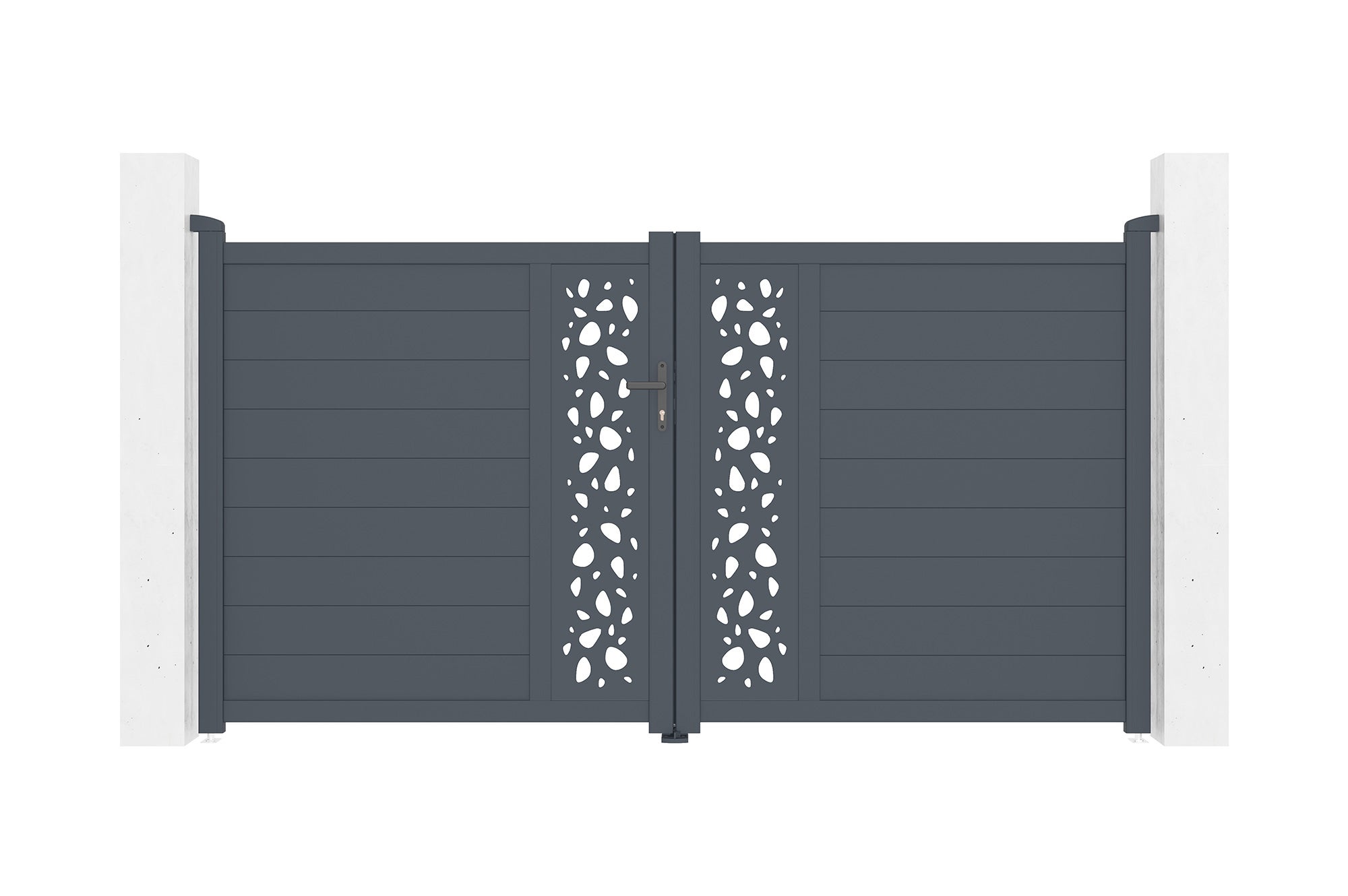 Portail battant 3m SUNNY H.160cm aluminium gris - 4