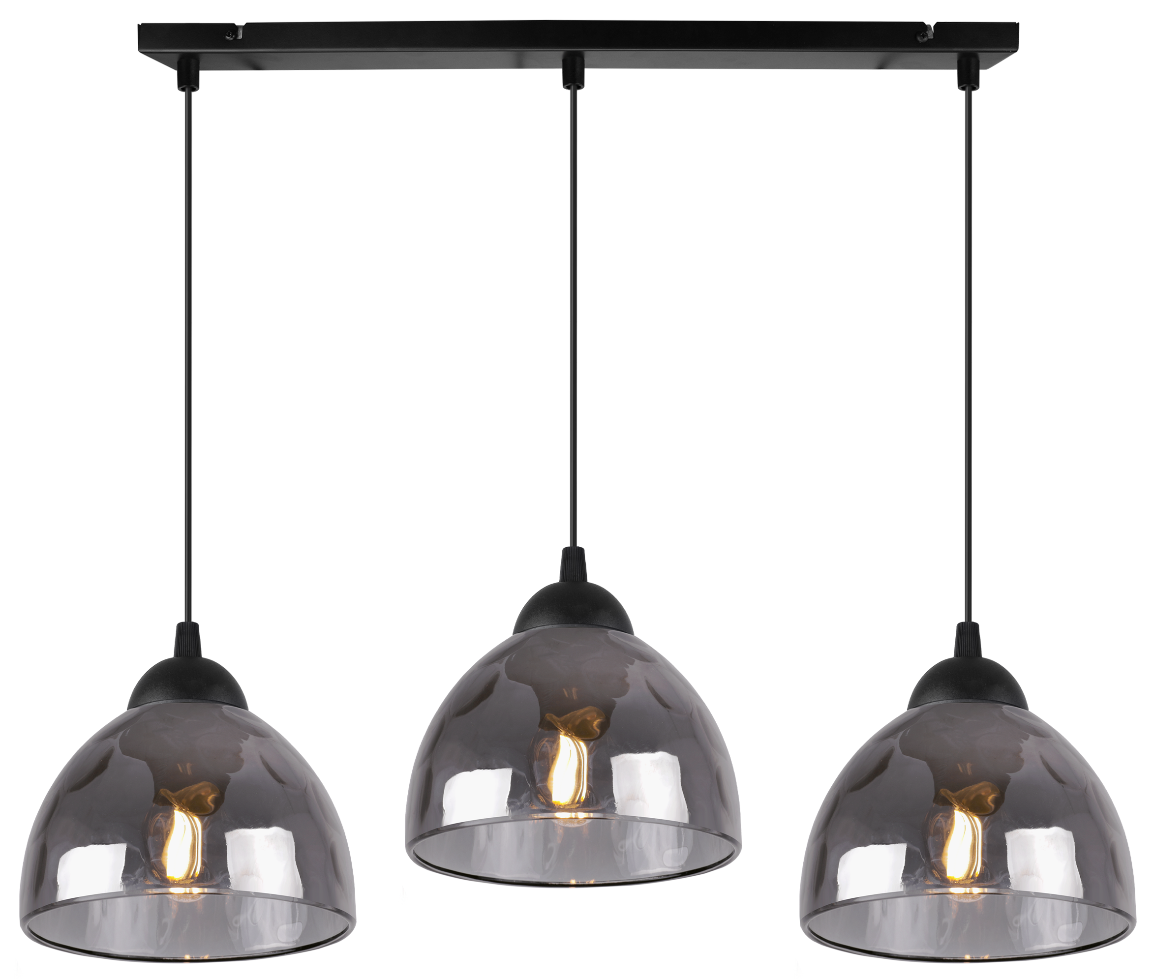 Lampa sufitowa wisząca Venice modern 3xE27 klosz półokrągły grafitowy Light Home LH