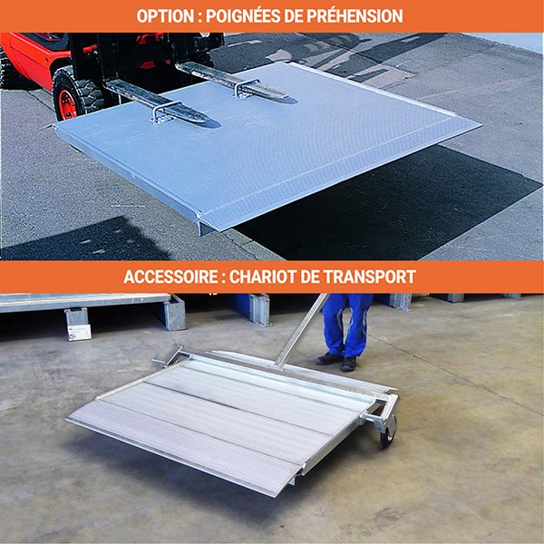 Rampe de quai - Longueur 2235 / Largeur 1250mm - Charge max 1800kg - Vendue à l'unité - HF08 - 6